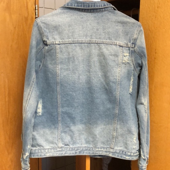 Distressed Light-Wash Jean Jacket Altar’d State Size Medium - Picture 3 of 4
